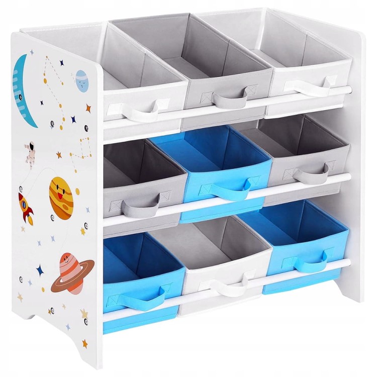 Regał do przechowywania SZAFKA DZIECIĘCA na zabawki pojemniki 9 PUDEŁEK.