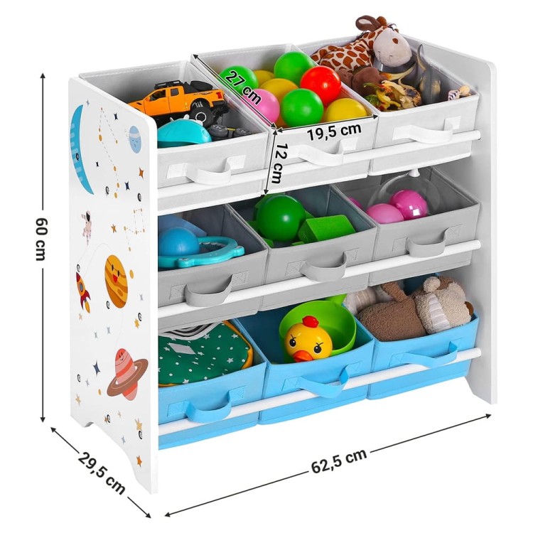 Wymiary: 62,5 cm szerokości × 29,5 cm głębokości × 60 cm wysokości.