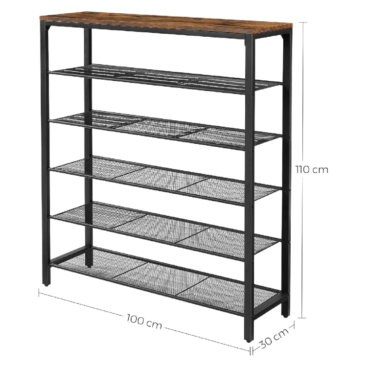 Wąski regał na buty – wymiary. Dzięki smukłej konstrukcji (typ "slim") mebel zajmuje minimalną przestrzeń na podłodze, oferując jednocześnie maksymalną powierzchnię przechowywania.