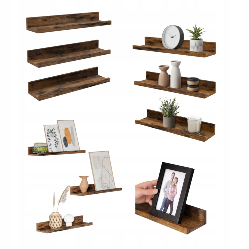 Uniwersalne półki wiszące do każdego wnętrza. Dzięki prostej formie możesz je zawiesić w dowolnej konfiguracji, tworząc unikalną galerię ścienną dopasowaną do Twoich potrzeb i stylu mieszkania.