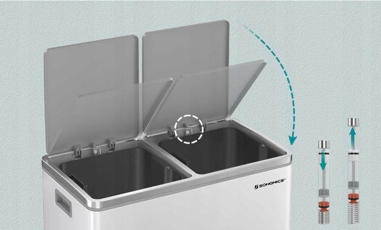 Wytrzymały biały kosz 60L do biura. Dzięki solidnej konstrukcji i szczelnym pokrywom, pojemnik doskonale sprawdza się nie tylko w domu, ale i w przestrzeniach publicznych, gwarantując trwałość na lata.