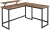 Biurko narożne w kształcie litery L 130 x 140 x 91,5 rustykalny brąz LOFT.