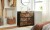 Stylowa komoda LOFT o wymiarach 98×28,5×85 cm, z czarnym metalowym stelażem – idealna do pokoju