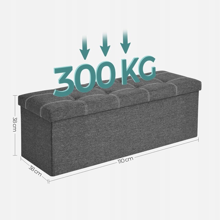 Wymiary pufy: 38 x 38 x 110 cm. Maksymalne obciążenie do 300kg.