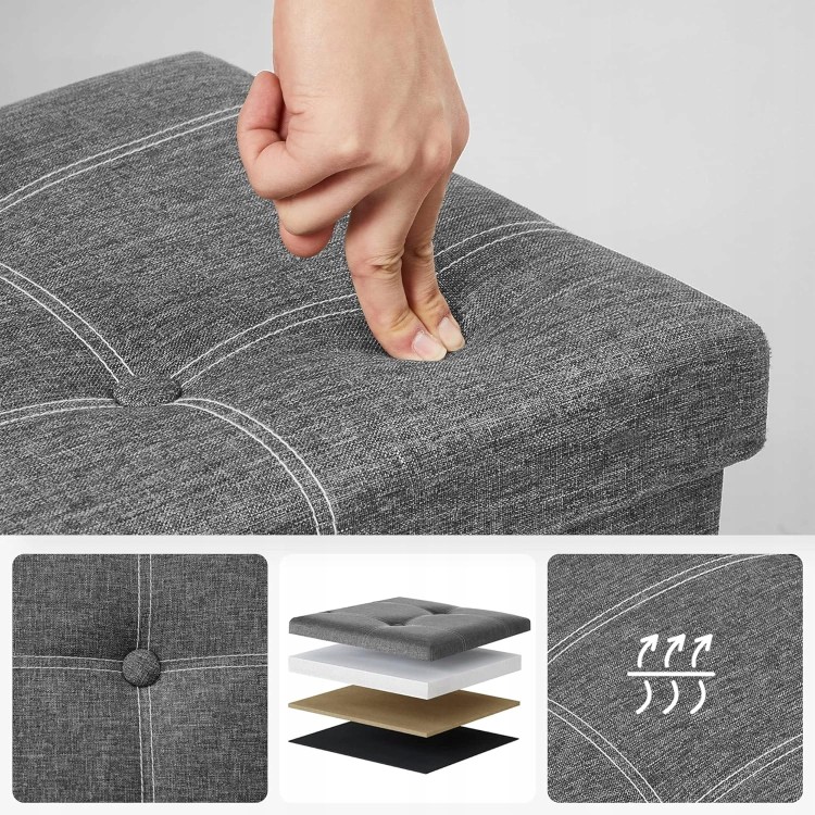 Oddychający materiał z imitacji lnu.