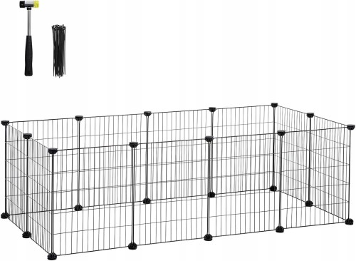 Klatka KOJEC DLA małych zwierząt zagroda 46x143x73 cm wybieg siatka.