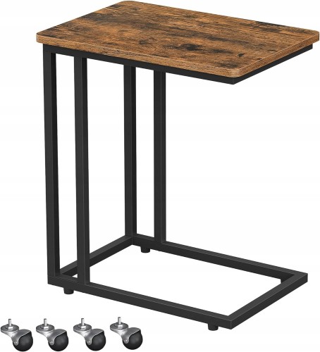 Stolik kawowy 50x35x60cm prostokątny MOBILNY VINTAGE KÓŁKA LOFT.