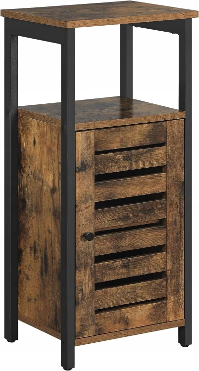 Szafka nocna 30x37x81cm brązowa vintage LOFT STOLIK KAWOWY NOCY.