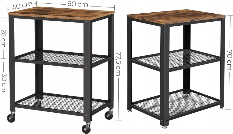 Wymiary produktu: 60x40x77,5cm.