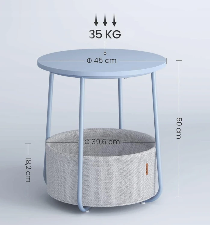 Wymiary produktu: 45 x 50 cm. Maksymalna nośność do 35kg.