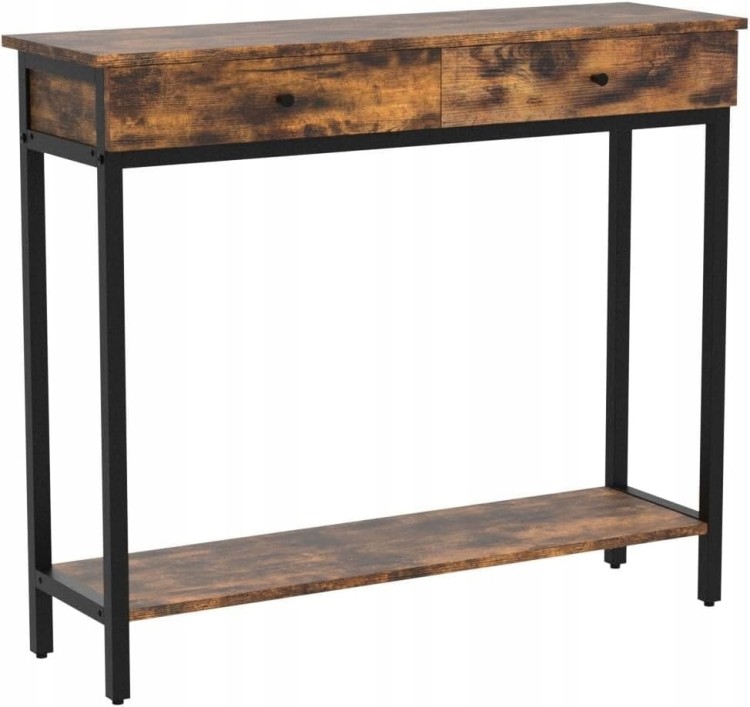 KOMODA konsola STOLIK BOCZNY pomocniczy 2 SZUFLADY vintage LOFT retro.