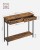 Konsola LOFT retro o wymiarach 100 cm szerokości × 30 cm głębokości × 80 cm wysokości.