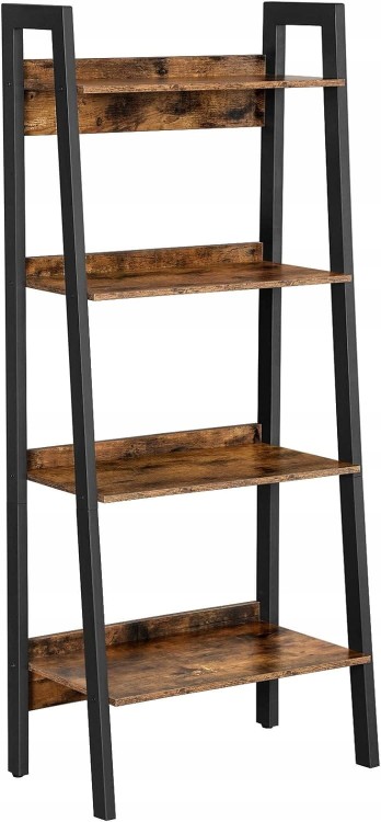 Regał DRABINKOWY NA KSIĄŻKI retro BIUROWY półka SZAFKA 56x137,5x34 vintage.