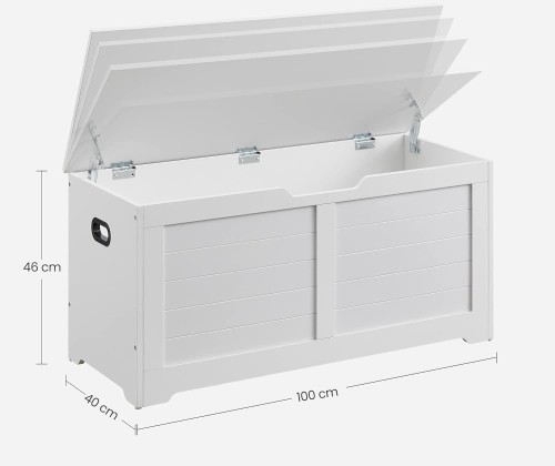 Wymiary produktu: szerokość: 100 cm, głębokość: 40 cm, wysokość: 46 cm.