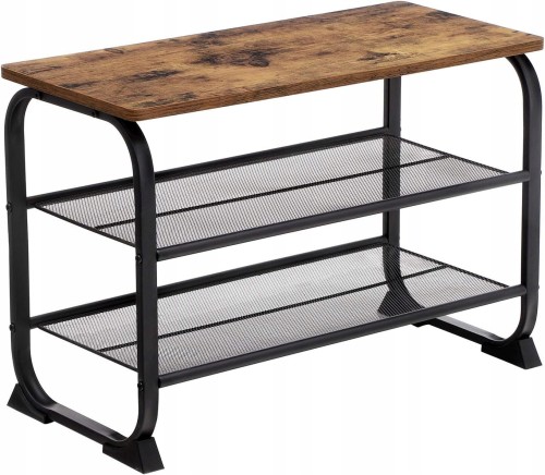 Szafka NA BUTY Z SIEDZISKIEM stojak ławka 2 półki 66x45x30 vintage LOFT.