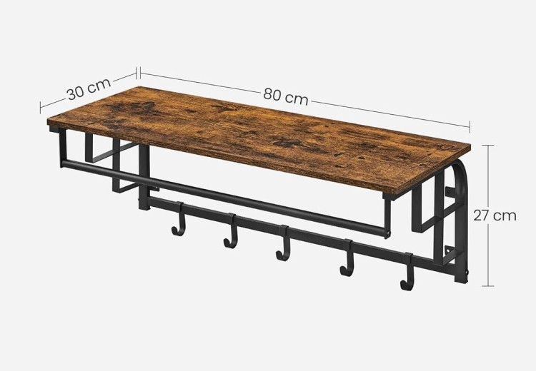 Wymiary: 80 x 30 x 27 cm (szerokość x głębokość x wysokość).