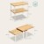 Komplet dwóch półek kuchennych Songmics KCS02NW – biały organizer na przyprawy do szafy lub blatu o wymiarach 29,7 cm szerokości × 19,5 cm głębokości × 15,5 cm wysokości każda.