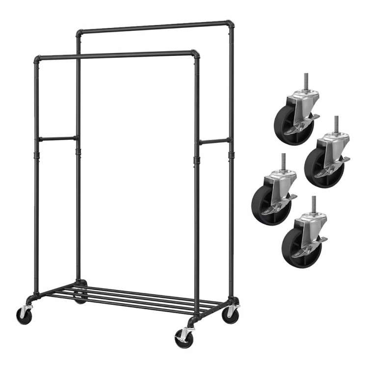 Zestaw mobilnego wieszaka na ubrania.