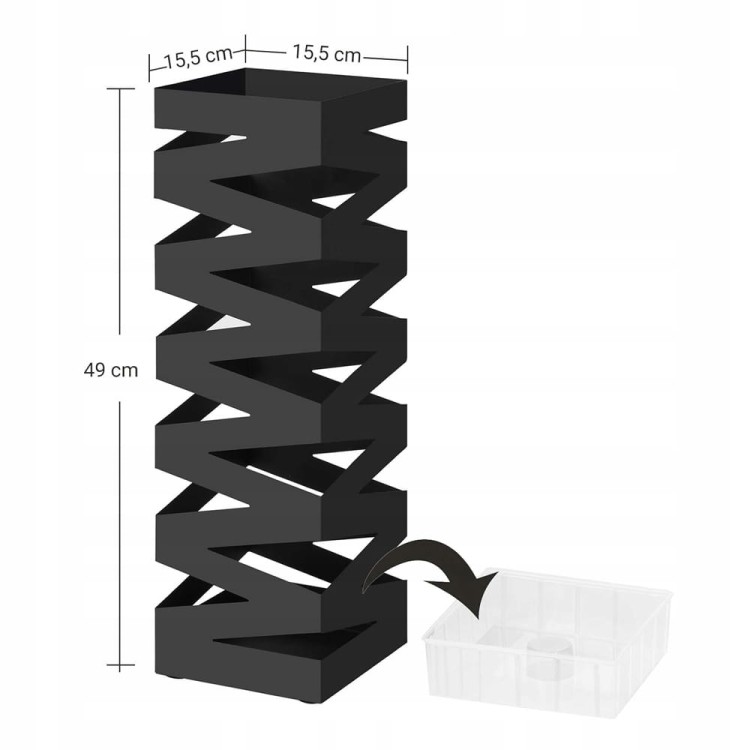 Wymiary produktu: 15,5 x 15,5 x 49 cm (szerokość x głębokość x wysokość).