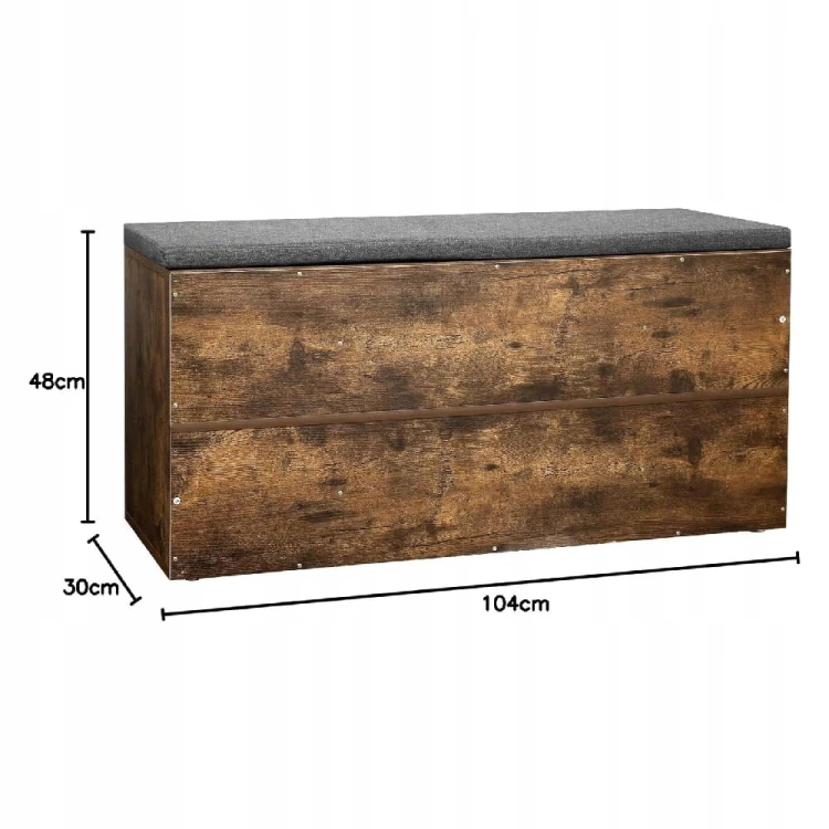 Wymiary produktu: głębokość: 30 cm, szerokość: 104 cm, wysokość: 48 cm.