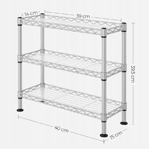 Wymiary produktu: 40 x 15 x 39,5 cm.