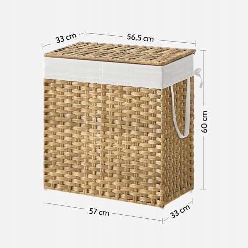 Wymiary produktu: szerokość produktu 57 cm, wysokość produktu 60 cm, głębokość produktu 33 cm.