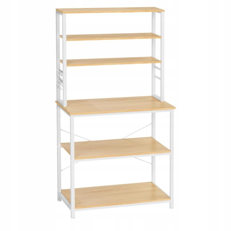 REGAŁ SZAFKA STYL SKANDYNAWSKI LOFT ORGANIZER DĄB NATURALNY - BIAŁY 167 cm.