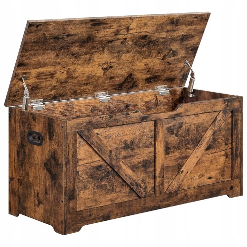 Skrzynia do przechowywania 100x40x46 cm SCHOWEK organizer ŁAWKA brąz LOFT.