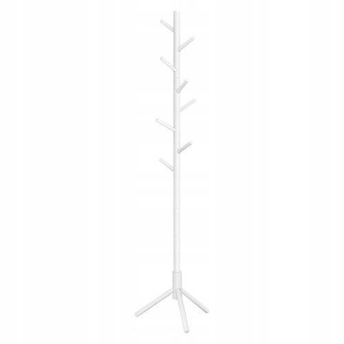 Wieszak stojący, drewno, Songmics, biały.