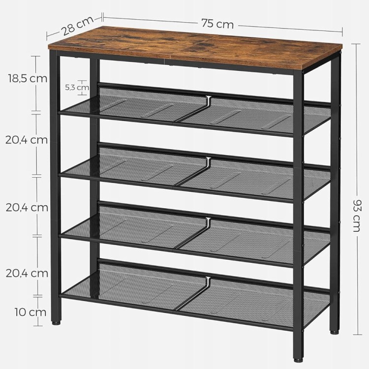 Wymiary produktu : szerokość:  75 cm, głębokość:  28 cm, wysokość:  93 cm.