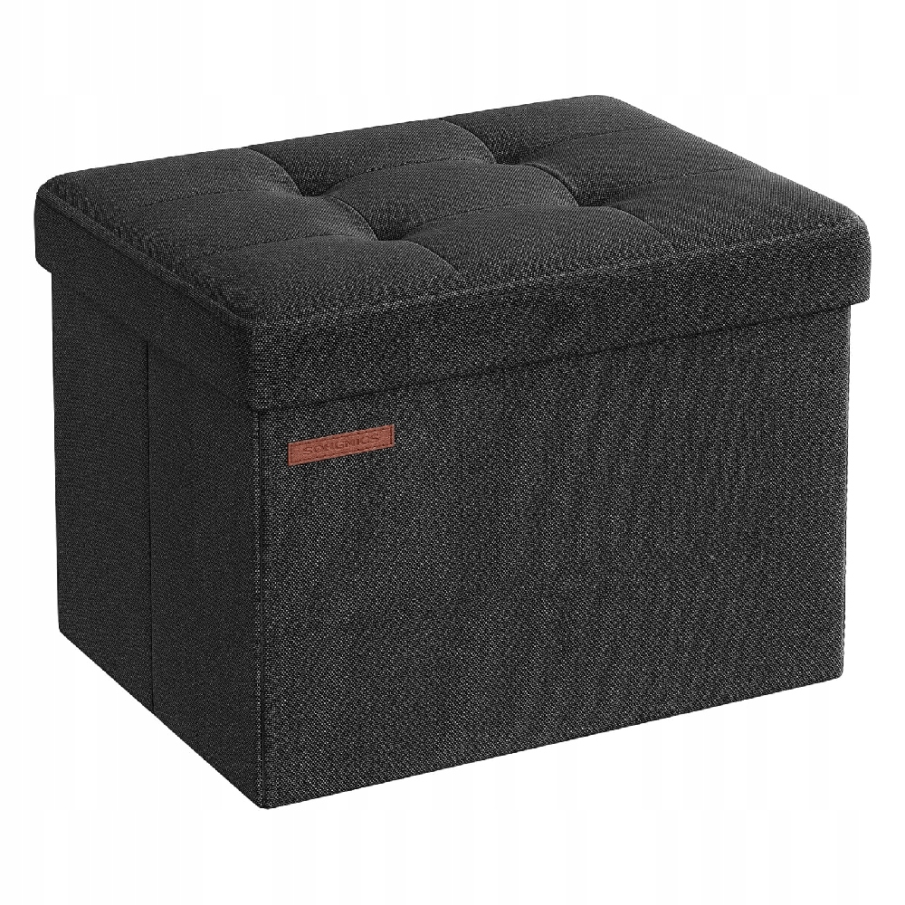 Ławka ZE SCHOWKIEM do siedzenia 31 x 31 x 41 PUFA podnóżek TABORET CZARNY
