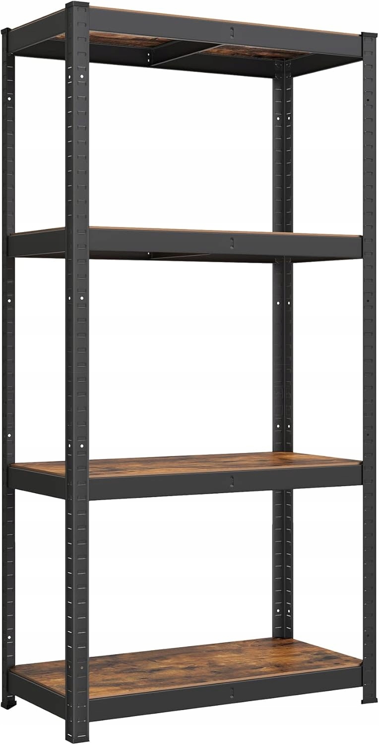 REGAŁ METALOWY LOFT 4 PÓŁKI REGULOWANE DUŻA NOŚNOŚĆ 520KG
