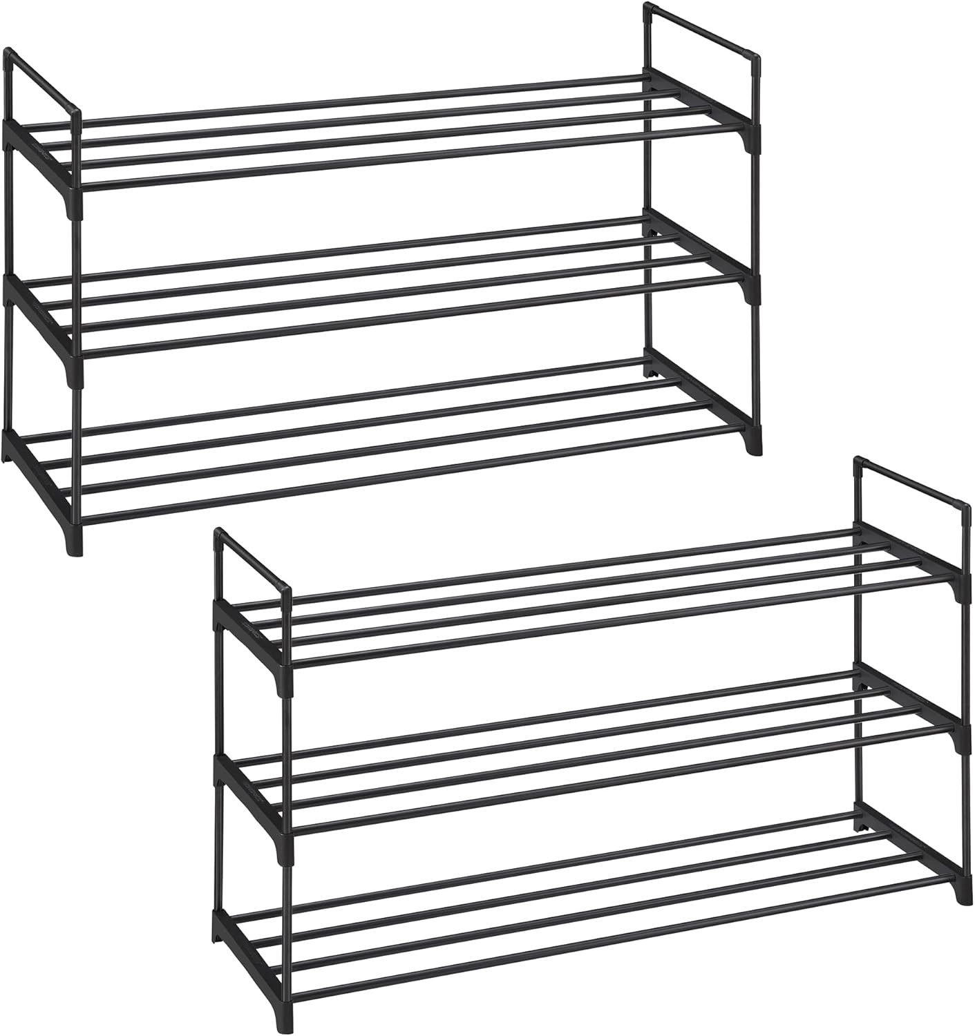 Regał na buty 3 POZIOMY Organizer Metalowy STOJAK 30x92x54 cm ZESTAW 2 szt.