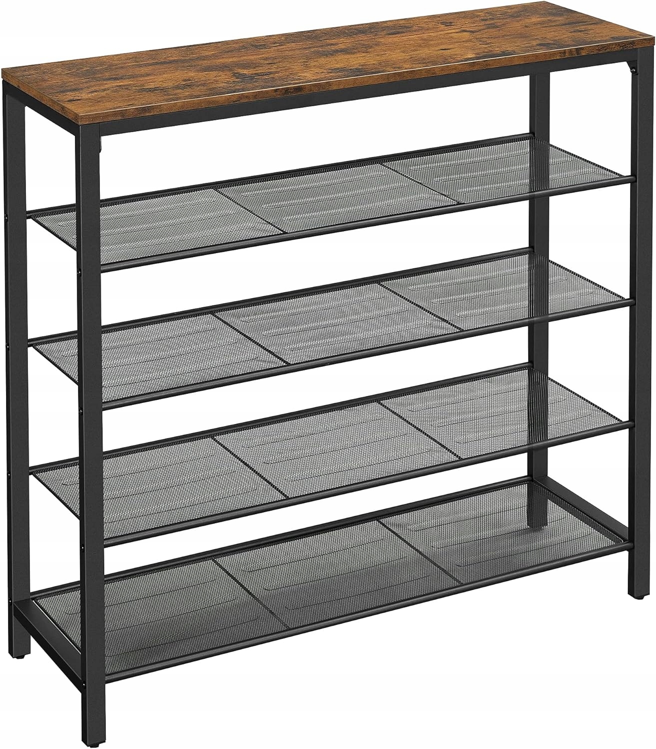 Regał szafka na buty 100 x 92,5 x 30 cm LOFT 4 poziomy rustykalny
