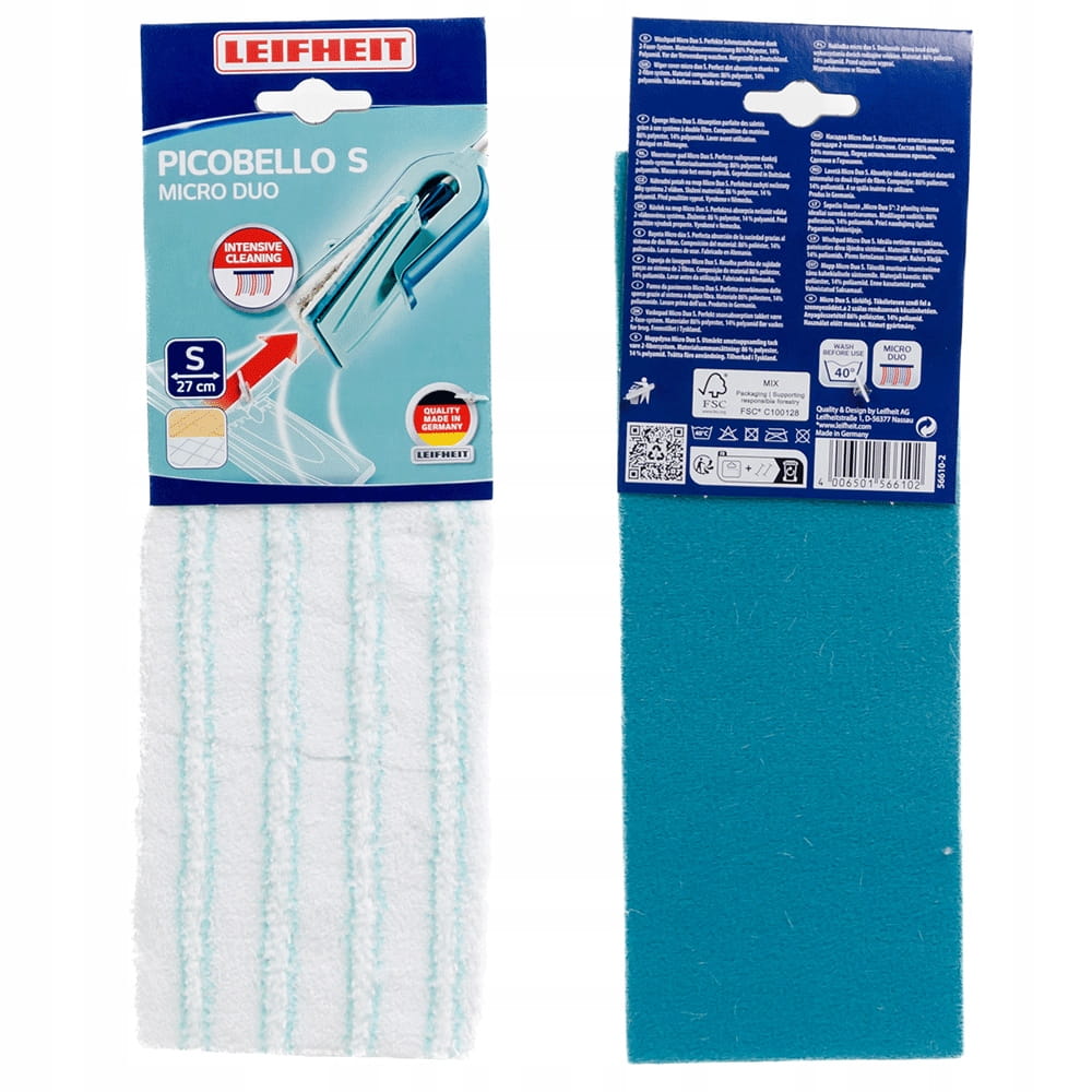 Wkład LEIFHEIT 56610 Nakładka Micro Duo do mopa Picobello S 27 cm