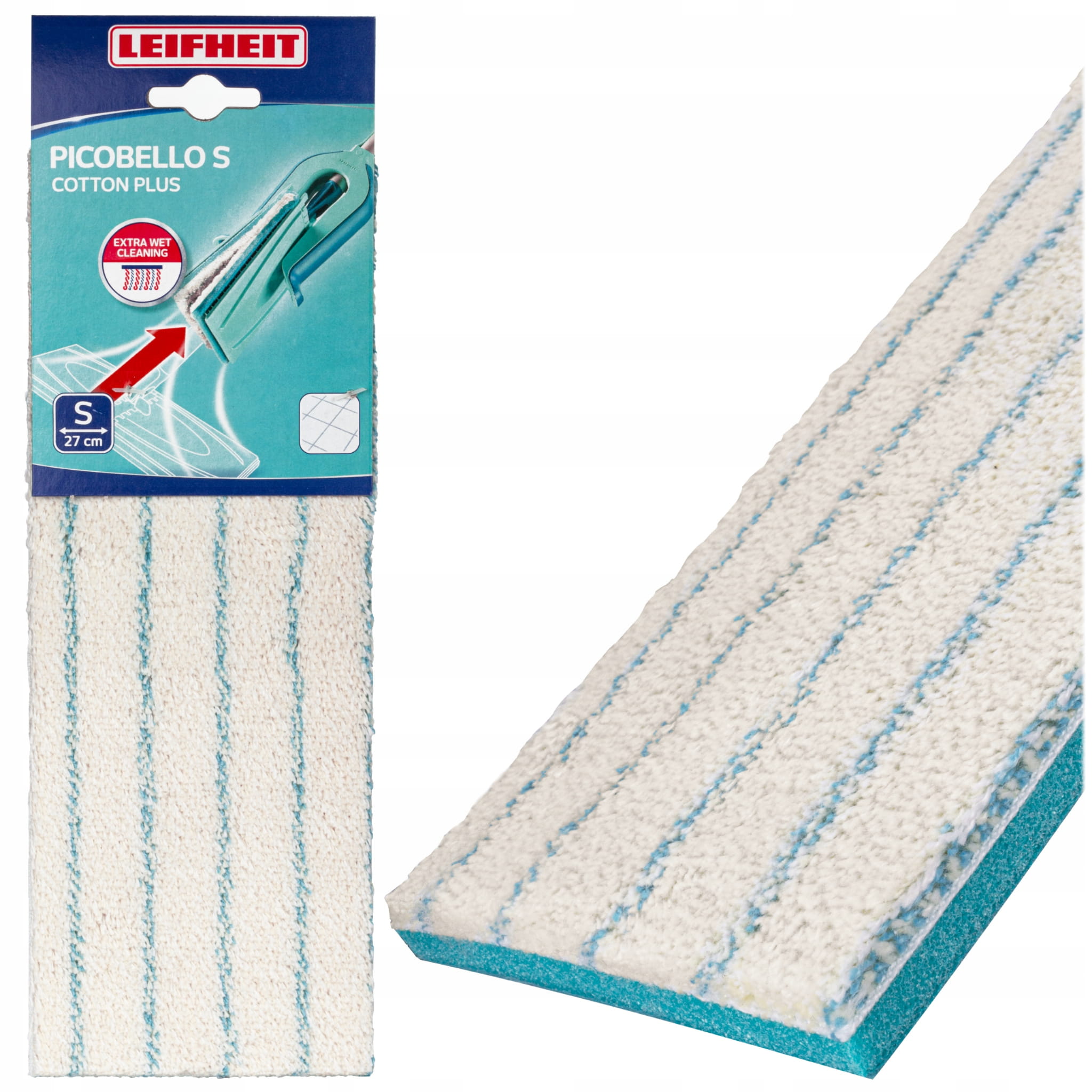 Nakładka do mopa płaskiego LEIFHEIT 56611 Picobello S Cotton plus 27 cm