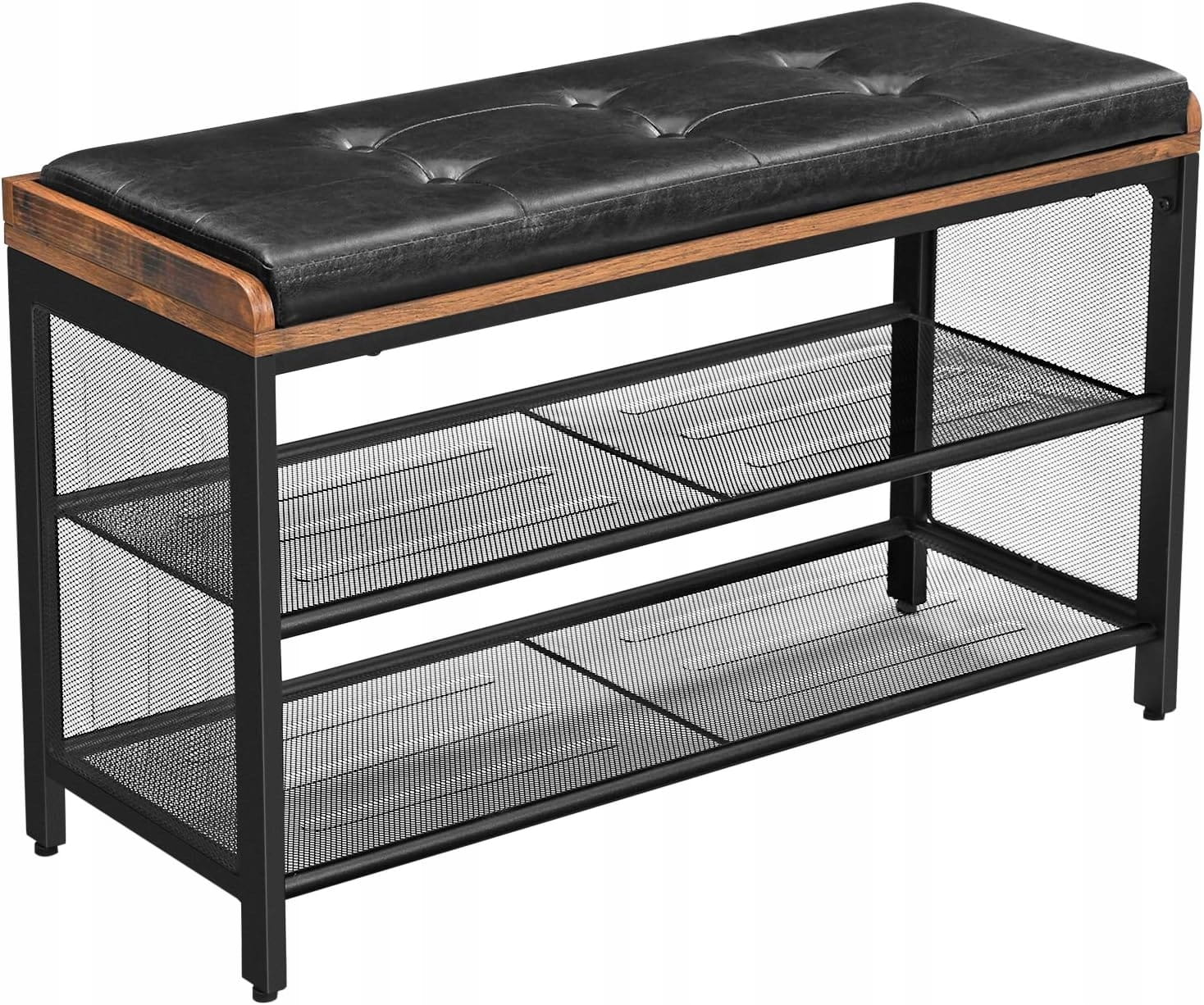 Ławka szafka na buty Z SIEDZISKIEM półka 80 x 48 x 30 tapicerowana LOFT