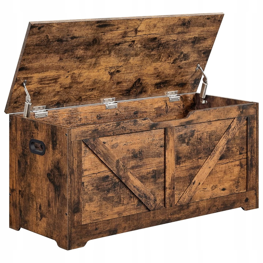 Skrzynia do przechowywania 100x40x46 cm SCHOWEK organizer ŁAWKA brąz LOFT