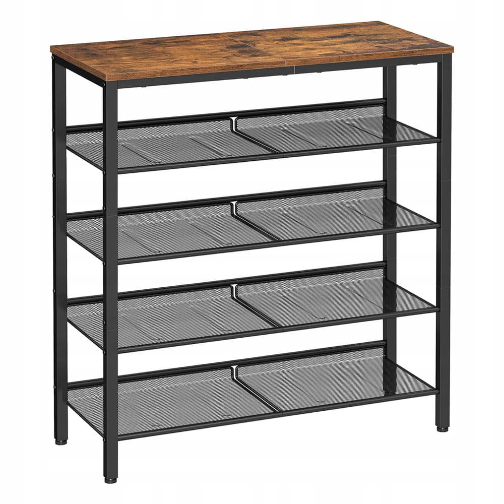 Szafka na buty 4 POZIOMY Z PÓŁKĄwysoka pojemna28x75x93 cm vintage LOFT